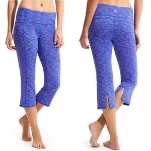 Athleta Purple Marled Capri Leggings